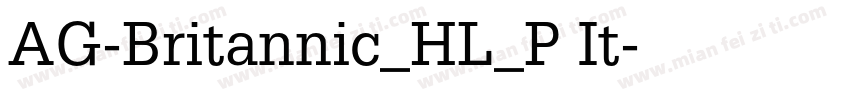 AG-Britannic_HL_P It字体转换